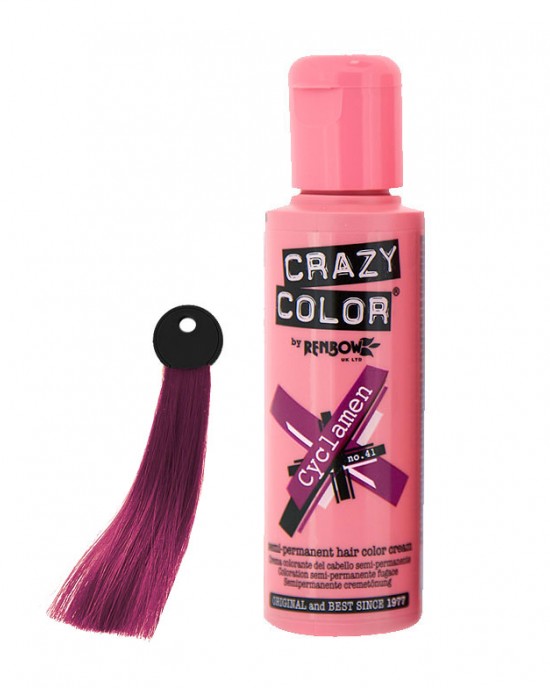 Crema colorante Crazy Color Cyclamen Crazy Color Tintes Permanentes