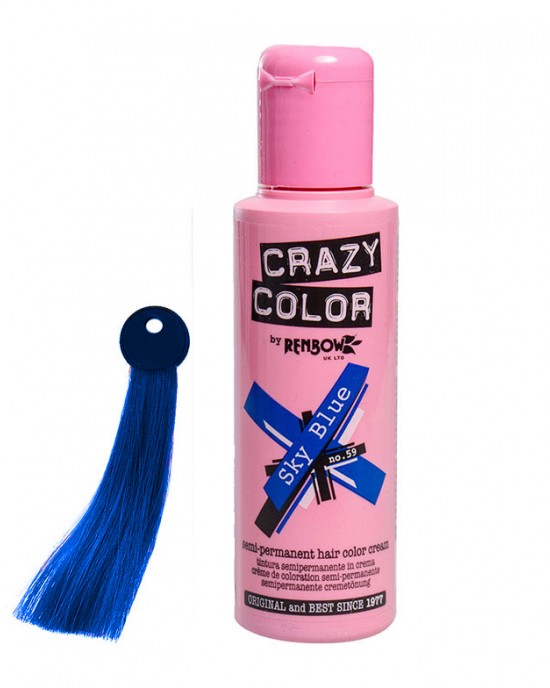 Crema colorante Crazy Color Sky Blue Crazy Color Tintes Permanentes