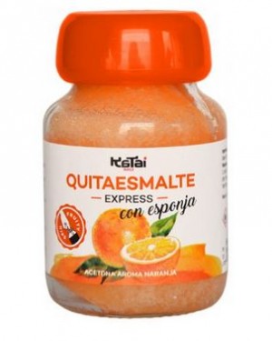 60% Quitaesmalte Naranja con Esponja Katai