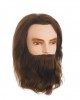 Maniqui pelo natural Karl Con Barba 30-35 cm Sibel Sinelco Maniquis